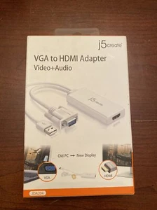 J5CREATE JDA204 VGA TO HDMI ADAPTER VIDEO + AUDIO - Photo 1/5