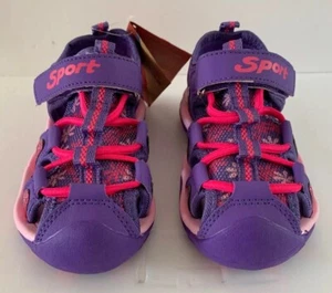 NEW Hobibear Girls Sport Water Sandals Closed-Toe Outdoor. US Kids Size 12.5 - Picture 1 of 7