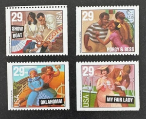 US Stamps, Scott #2767-70 "American Music" 1993 29c booklet pane singles M/NH - Picture 1 of 6