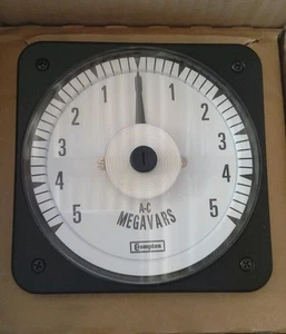 NEW CROMPTON 077-31LA-QQZN-C6 AC MEGAVARS PANEL METER scaled 5/0/5 ANSI C39.1 - Picture 1 of 6