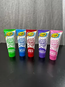 5PC SET: Crayola Bathtub Finger Paint Soap Kids 3oz: Blue Red Green Pink Purple - Picture 1 of 1