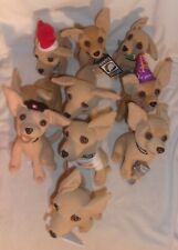 LOT OF 10 DIFFERENT TACO BELL CHIHUAHUAS MOST WITH SOUND SOME DON'T WORK