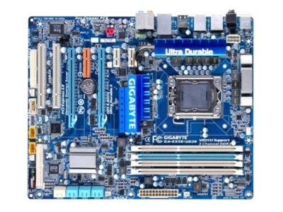 GIGABYTE GA-EX58-UD3R Motherboard Intel X58 DDR3 LGA 1366 ATX w/ IO Shield - Image 1 of 2