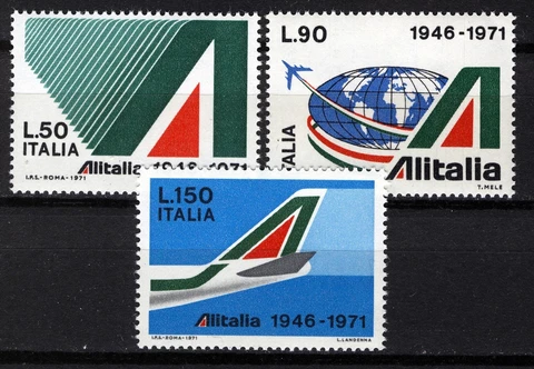 Italy 1971, Aviation, Alitalia set MNH Cover