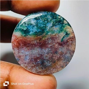 Awesome Natural Moss Agate Gemstone Cabochon Loose For Jewelry 46 Cts. ME-10635 - Picture 1 of 7