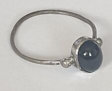 Wunderschöner Zarter Vintage Onyx Ring aus 925er Silber Größe 57 (17,1 mm Ø)