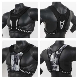Running Vest Phone /Bottle Holder Reflective Safety Hi Vis Cycling Backpack Vest - Picture 1 of 14