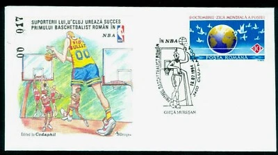 Baloncesto 1994, Giant Ghitza Muresan, primer jugador rumano en la NBA, Rumania, portada Foto 1 de 2
