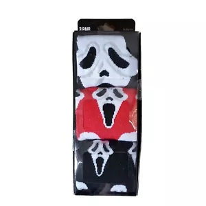 Calcetines Ghost Face Scream Crew 3 pares nuevos - Imagen 1 de 3