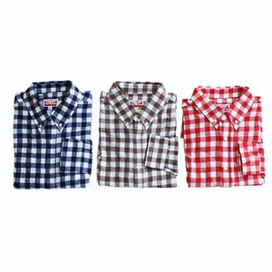 Camisas a cuadros Wolferland Hombre Franela 100% Algodón Pequeño L/S 2 Bolsillos - Imagen 1 de 9