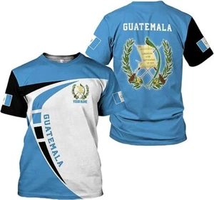 Personalized Name Guatemala Shirt Guatemala Jersey Guatemalan Pride T-Shirt Guat - Picture 1 of 4