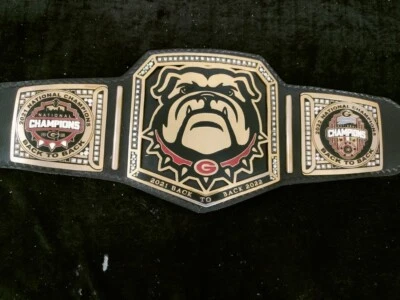 Bulldog Georgia cinturón de campeonato de lucha libre en placas de zinc de 2 mm Foto 1 de 4