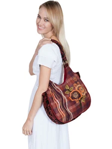 Bolso de Mano Cantina by Scully Lana Bordada Diseño Floral C48 - Imagen 1 de 2
