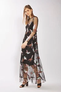 Topshop Bird Embroidered Maxi Dress (size 2) - Picture 1 of 4