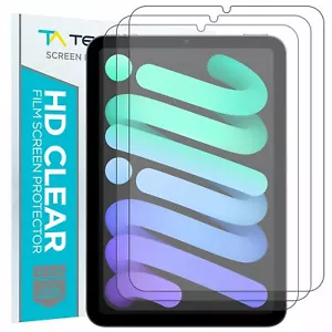 Tech Armor HD Clear Film Screen Protector for iPad Mini 7 & iPad Mini 6 - 3 Pack - Picture 1 of 7