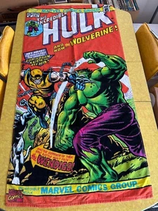 Increíble Toalla de Playa Hulk & Wolverine Marvel, Gráficos De Colección, ¡Única y Rara! - Imagen 1 de 6
