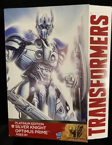 Transformers Age Of Extinction Silver Knight Optimus Prime Platinum Edition MISB - Picture 1 of 3