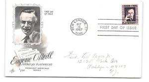 1967 Eugene O'Neill FDC - Scott #1294 - Picture 1 of 2