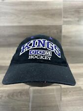 Official LA Los Angeles Kings CCM Black Hat Tuck Strap with Slide NHL Hockey Cap