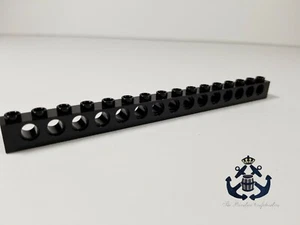LEGO Black Technic Brick 1 x 16 For Star Wars, UCS, Creator, Model Team 3703 - Picture 1 of 1