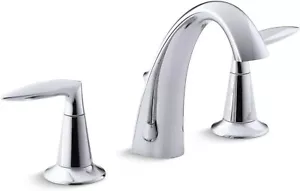 Grifo lavabo baño KOHLER Alteo 2 manijas pulido cromo 45102-4-CP drenaje metálico - Imagen 1 de 6