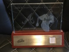2003 Playoff Absolute Memorabilia Andruw Jones Etched Glass Game Worn Jersey