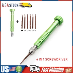 6 in 1 Screwdriver Green Micro Screw Cellphone Repair Set For Watch iPhone Tool - Picture 1 of 5