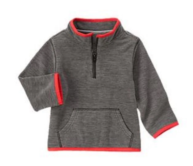 Pullover polar Gymboree media cremallera niños gris talla 4T-5T NUEVO Foto 1 de 1