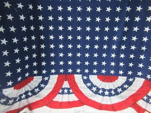 Daisy Kingdom #1376 Old Glory 100% Cotton Fabric Tablecloth Patriot 2YDS X 59W - Picture 1 of 6