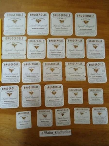 LOT 24 ETIQUETTES BRUGEROLLE COGNAC EAU DE VIE CHAMPAGNE  ALCOOL NAPOLEON 8 - Picture 1 of 3