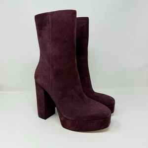Neu Stuart Weitzman Party Reißverschluss Plateau Stiefel Cabernet rot Größe 9,5 - Bild 1 von 12