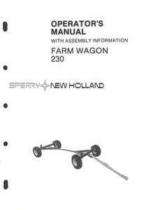 Sperry New Holland Farm Wagon 230 Operator's Manual with Assembly Info - Picture 1 of 2