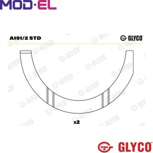 THRUST WASHER CRANKSHAFT A191/2 STD FOR OPEL A20DTH/20DT/20DTL/20DTR 2.0L 4cyl - Picture 1 of 8
