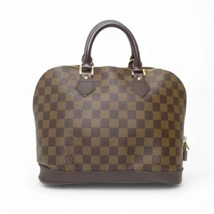 Auténtico Bolso de Mano LOUIS VUITTON Marrón Damier Alma N51131 Lona Cuero Usado - Imagen 1 de 11