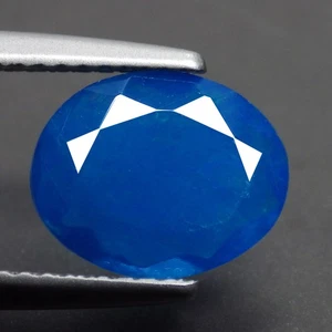 1.34 Cts MAGNIFICENT OVAL FACETTED (10 x 8 mm) NATURAL FIRE BLUE OPAL GEMSTONE - Picture 1 of 7