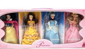 Juego de 4 mini muñecas Princesa Parques Disney Blancanieves Aurora Bella Cenicienta Nuevo - Imagen 1 de 7