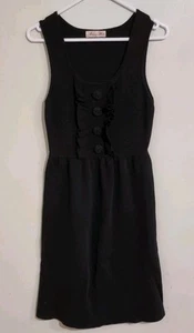 Alannah Hill Black Button Detail Knit "Daydream Of Kisses Frock" Dress Sz 8 VGC - Picture 1 of 5