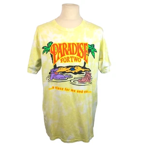 The Hundreds T Shirt Mens Large Yellow Tie Dyed Paradise Hippo Graphic Adam Bomb - Picture 1 of 9
