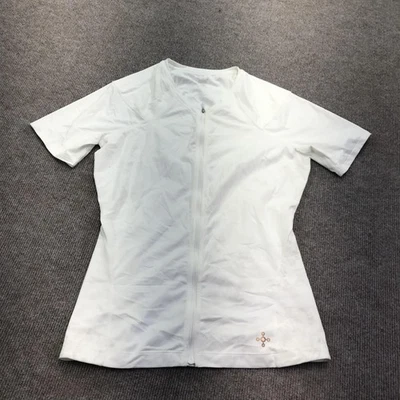 Tommie Copper Shirt Mens XL White Compression Zip Front Lower Back Support Tee - Image 1 of 4