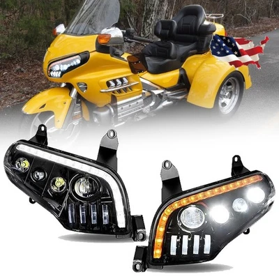 Faro LED H/L haz intermitente señal de giro para Honda GoldWing GL1800 2001-2017 Foto 1 de 4