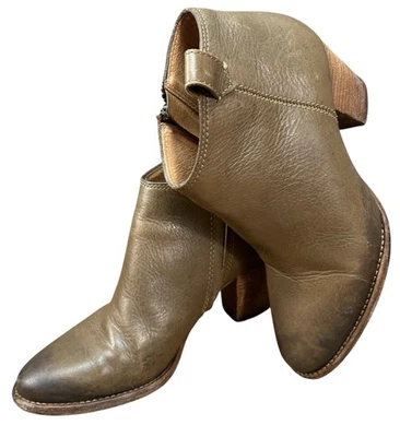 Botines de cuero Madewell The Billie Boot talla 6,5 color topo tacón Foto 1 de 4