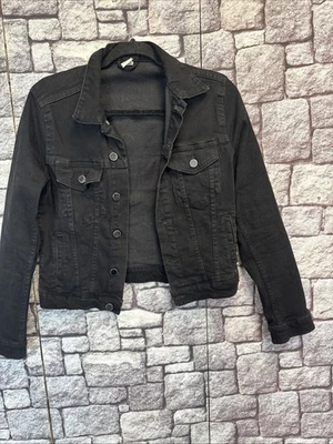 H&M Jeans Jacke 40  170/92A Schwarz Denim  - Bild 1 von 4
