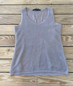 White House Black Market Women’s Sleeveless Sweater Tank size 2XSP Tan S5 - Picture 1 of 7