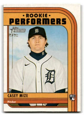 2021 Topps Heritage High Number Rookie Performers #RP1 Casey Mize (ref 207698) - Image 1 of 2