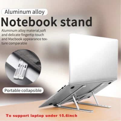 Portable Adjustable Travel Laptop Stands Foldable Desktop Notebook Holder - Image 1 of 4