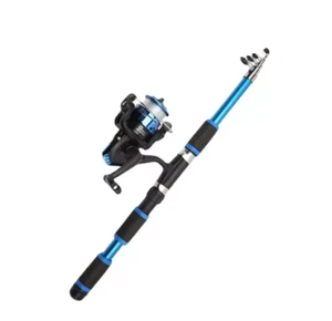Fishing Pole Set Full Kits With Telescopic Fishing Rod And Spinning - Picture 1 of 6