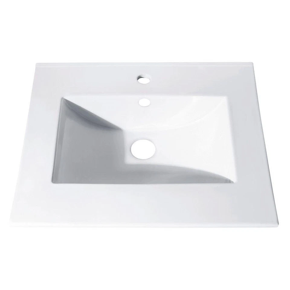 25 in. Vitreous China Top with Integrated Bowl (Single Hole) - Image 1 of 1