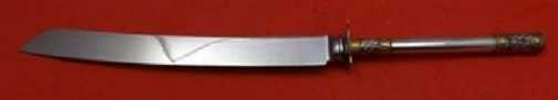 Aegean Weave Gold by Wallace Sterling Silver Wedding Cake Knife Org. w/ Guard - Image 1 of 1