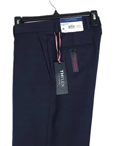 Pantalone tuta uomo Tommy Hilfiger moderno lana elasticizzato blu a quadri 38x34 nuovo con etichetta - Foto 1 di 6