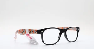 Peepers Citrus Groove Rectangle Citrus Black Unisex Reading Glasses +2.50 - Picture 1 of 7